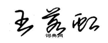 朱錫榮王若虹草書個性簽名怎么寫
