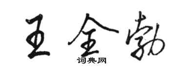 駱恆光王全勃行書個性簽名怎么寫