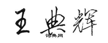 駱恆光王典輝行書個性簽名怎么寫