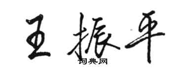 駱恆光王振平行書個性簽名怎么寫