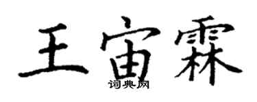 丁謙王宙霖楷書個性簽名怎么寫