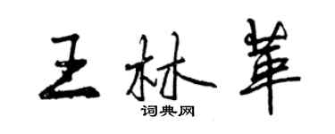 曾慶福王林革行書個性簽名怎么寫