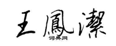 王正良王鳳潔行書個性簽名怎么寫