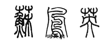 陳墨蘇鳳英篆書個性簽名怎么寫