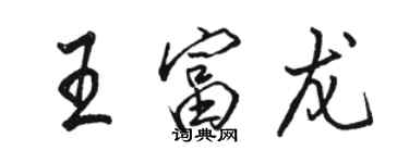 駱恆光王富龍行書個性簽名怎么寫