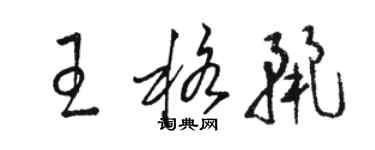 駱恆光王格麗草書個性簽名怎么寫