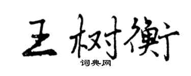 曾慶福王樹衡行書個性簽名怎么寫