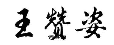 胡問遂王贊姿行書個性簽名怎么寫