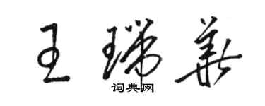 駱恆光王瑞華草書個性簽名怎么寫