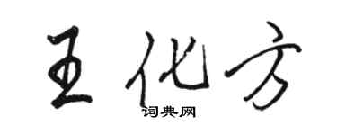 駱恆光王化方行書個性簽名怎么寫