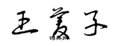 曾慶福王菱子草書個性簽名怎么寫