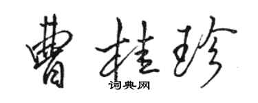 駱恆光曹桂珍行書個性簽名怎么寫