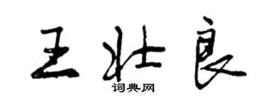 曾慶福王壯良行書個性簽名怎么寫