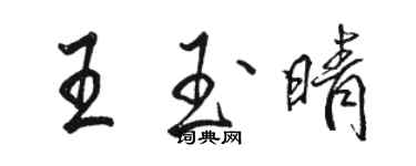 駱恆光王玉晴行書個性簽名怎么寫