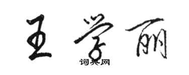 駱恆光王學麗行書個性簽名怎么寫