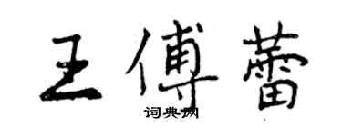 曾慶福王傅蕾行書個性簽名怎么寫