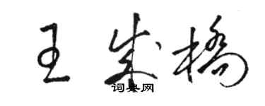 駱恆光王成橋草書個性簽名怎么寫