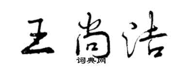 曾慶福王尚潔行書個性簽名怎么寫