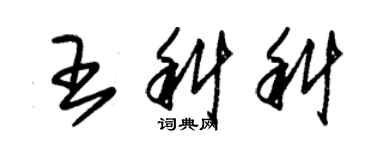 朱錫榮王科科草書個性簽名怎么寫