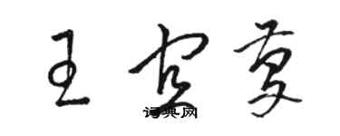 駱恆光王宜慶草書個性簽名怎么寫