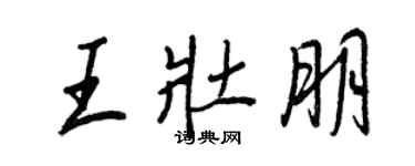 王正良王壯朋行書個性簽名怎么寫