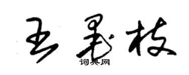 朱錫榮王墨枝草書個性簽名怎么寫