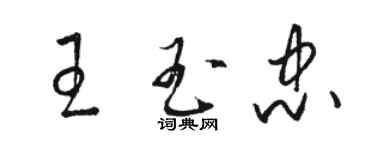 駱恆光王玉忠草書個性簽名怎么寫