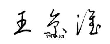 梁錦英王京淮草書個性簽名怎么寫