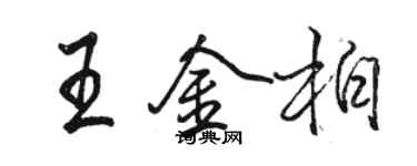 駱恆光王金柏行書個性簽名怎么寫