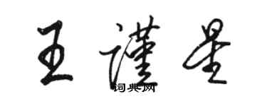 駱恆光王謹星行書個性簽名怎么寫