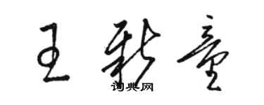 駱恆光王新童草書個性簽名怎么寫