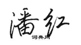 駱恆光潘紅行書個性簽名怎么寫