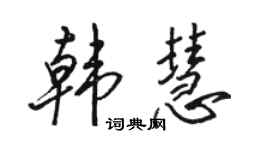 駱恆光韓慧行書個性簽名怎么寫