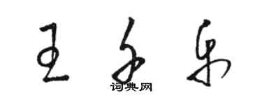 駱恆光王千樂草書個性簽名怎么寫