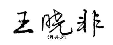 曾慶福王曉非行書個性簽名怎么寫