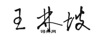 駱恆光王林坡草書個性簽名怎么寫