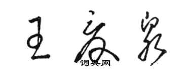 駱恆光王夏泉草書個性簽名怎么寫