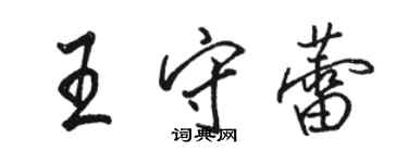 駱恆光王守蕾行書個性簽名怎么寫