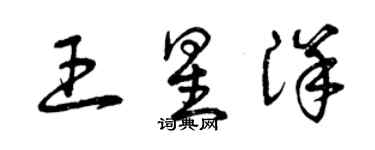 曾慶福王星洋草書個性簽名怎么寫