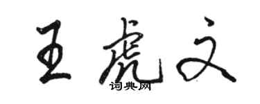 駱恆光王虎文行書個性簽名怎么寫