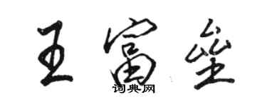 駱恆光王富壘行書個性簽名怎么寫