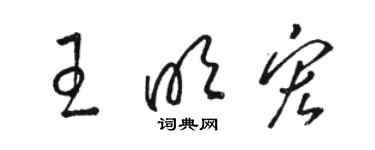 駱恆光王明宏草書個性簽名怎么寫