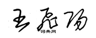 朱錫榮王飛陽草書個性簽名怎么寫