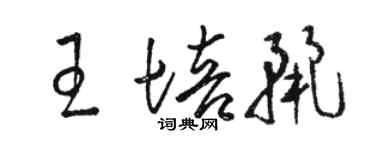 駱恆光王培麗草書個性簽名怎么寫