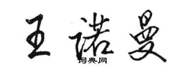 駱恆光王諾曼行書個性簽名怎么寫