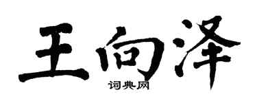 翁闓運王向澤楷書個性簽名怎么寫