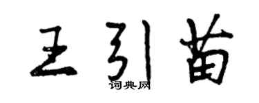 曾慶福王引苗行書個性簽名怎么寫