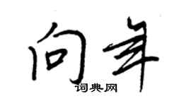 王正良向年行書個性簽名怎么寫