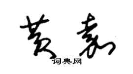 朱錫榮黃嘉草書個性簽名怎么寫