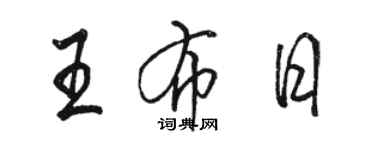 駱恆光王布日行書個性簽名怎么寫